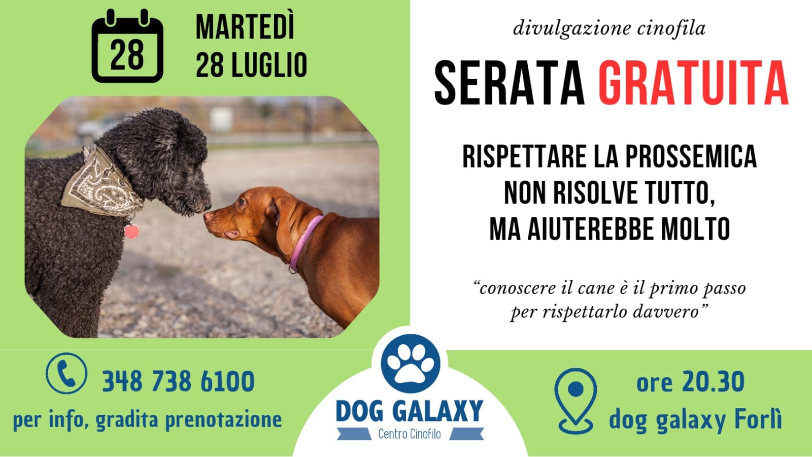 serata gratuita rispettare la prossemica